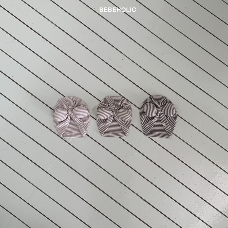 【bebeholic】  Pom Pom Ribbon Turban