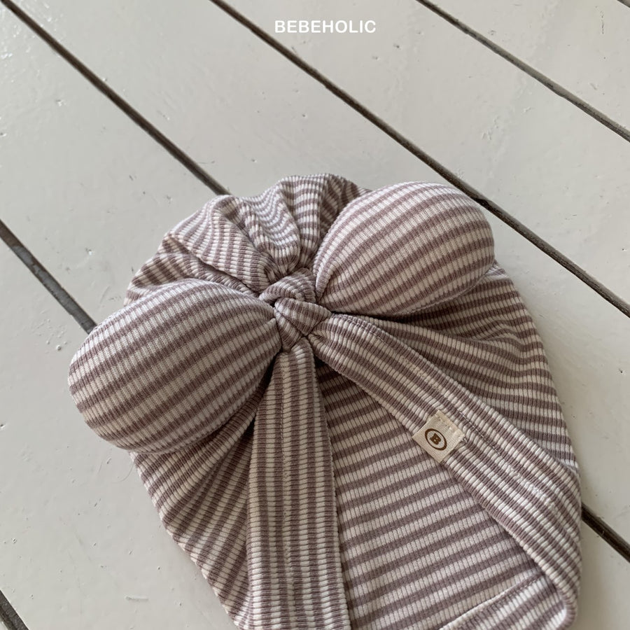 【bebeholic】  Pom Pom Ribbon Turban