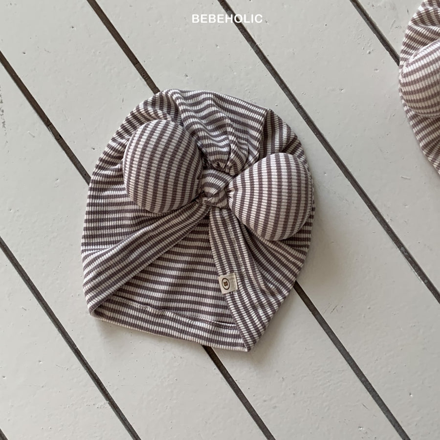 【bebeholic】  Pom Pom Ribbon Turban