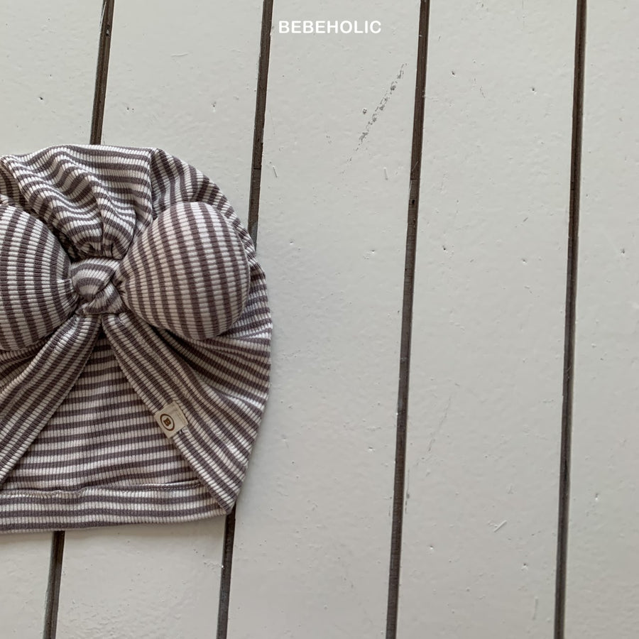 【bebeholic】  Pom Pom Ribbon Turban