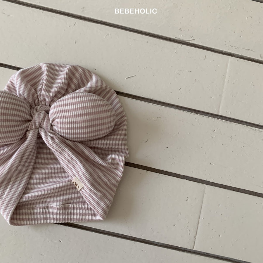 【bebeholic】  Pom Pom Ribbon Turban