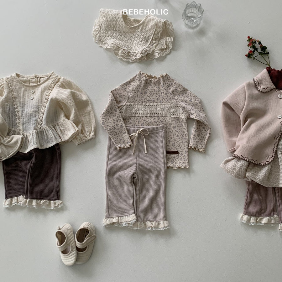【bebeholic】 Double lace bootcut