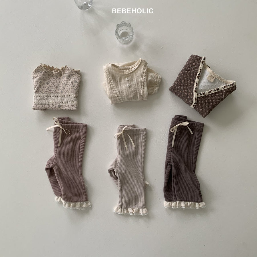 【bebeholic】 Double lace bootcut