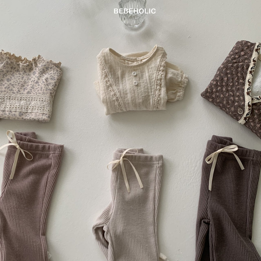 【bebeholic】 Double lace bootcut
