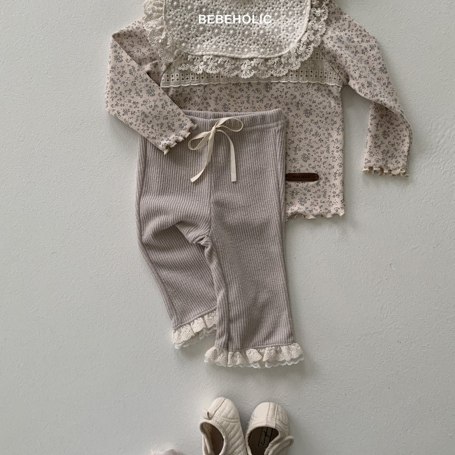 【bebeholic】 Double lace bootcut