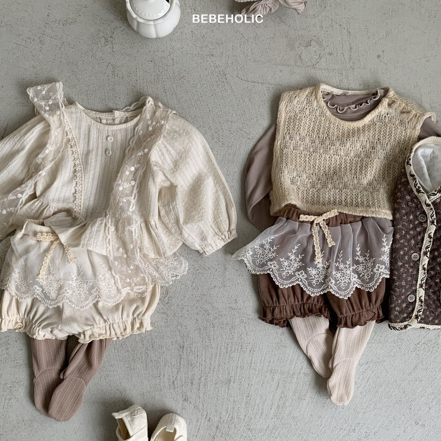 【bebeholic】 Cheese Lace Bloomer