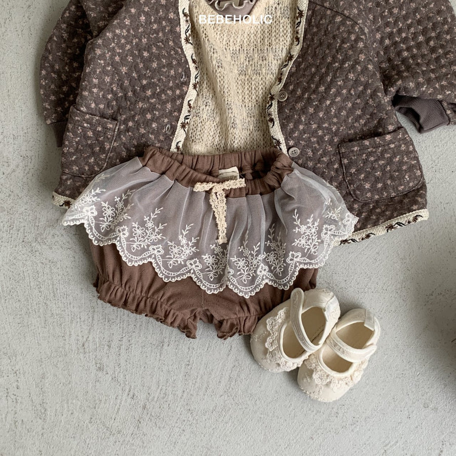 【bebeholic】 Cheese Lace Bloomer