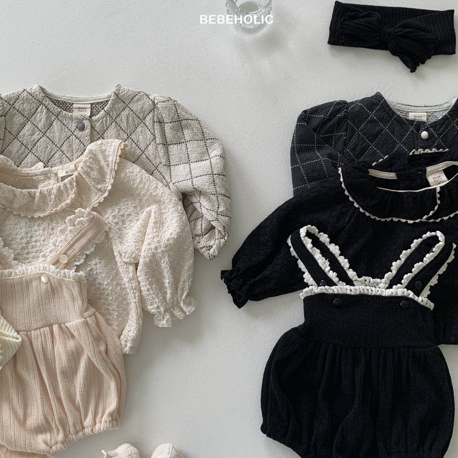 【bebeholic】 Lumi rib rompers