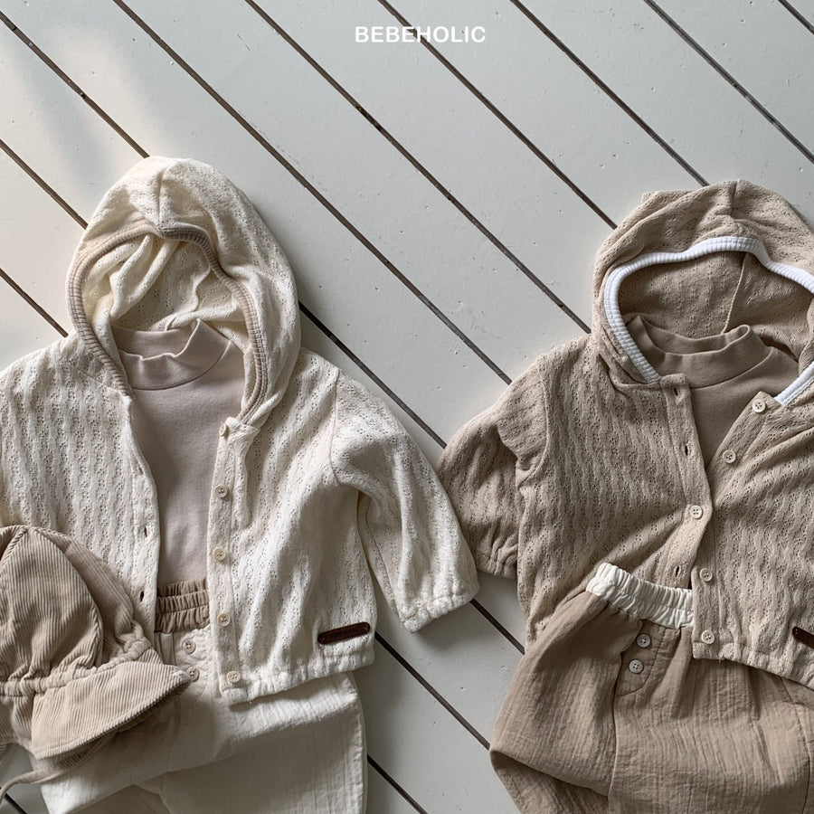 【bebeholic】 Sage Eyelet Hood