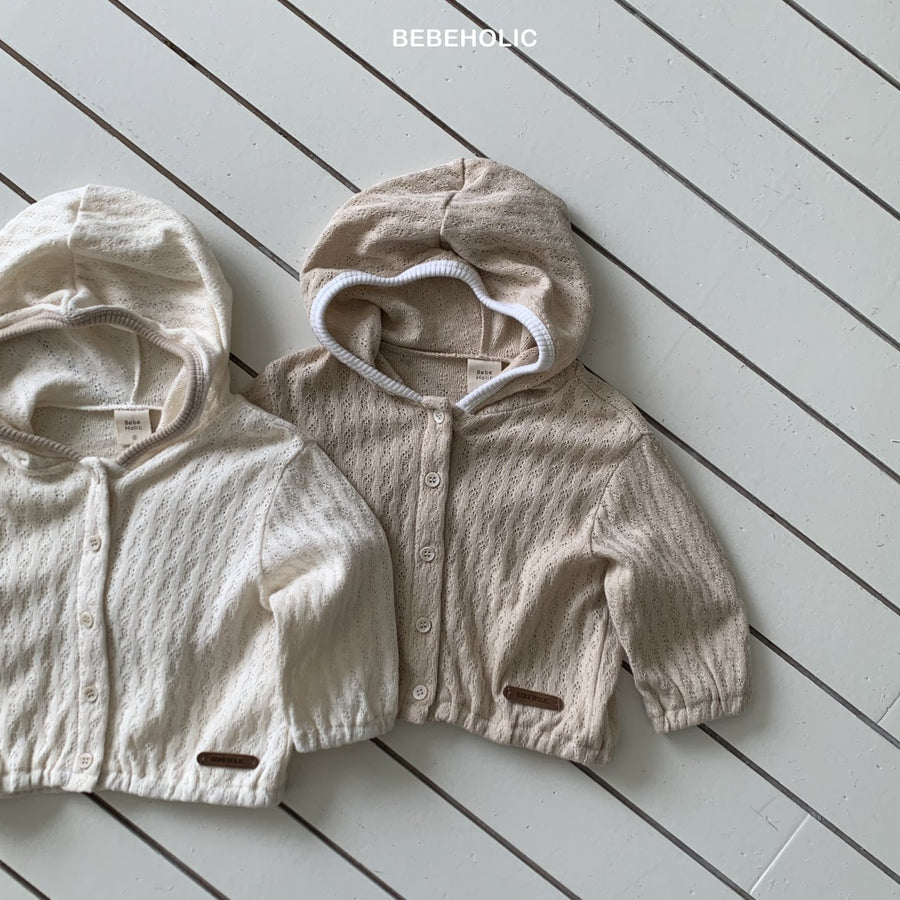 【bebeholic】 Sage Eyelet Hood