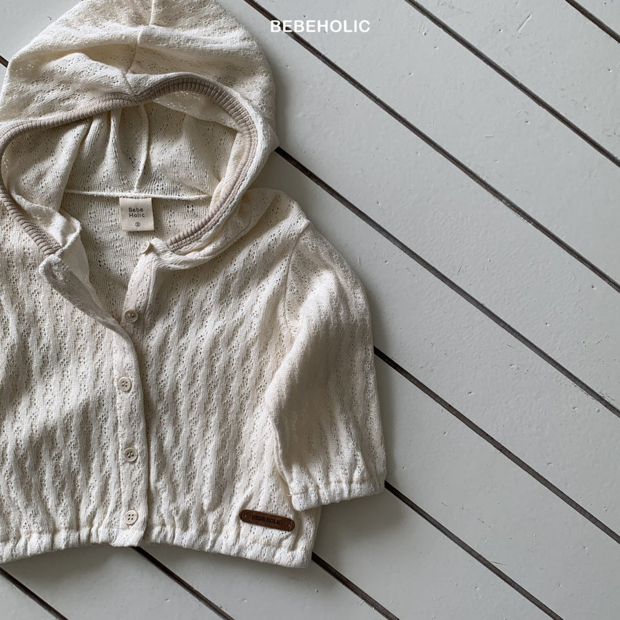 【bebeholic】 Sage Eyelet Hood