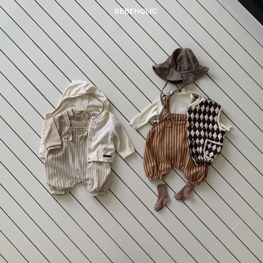 【bebeholic】 Cooper stripe over all Suit
