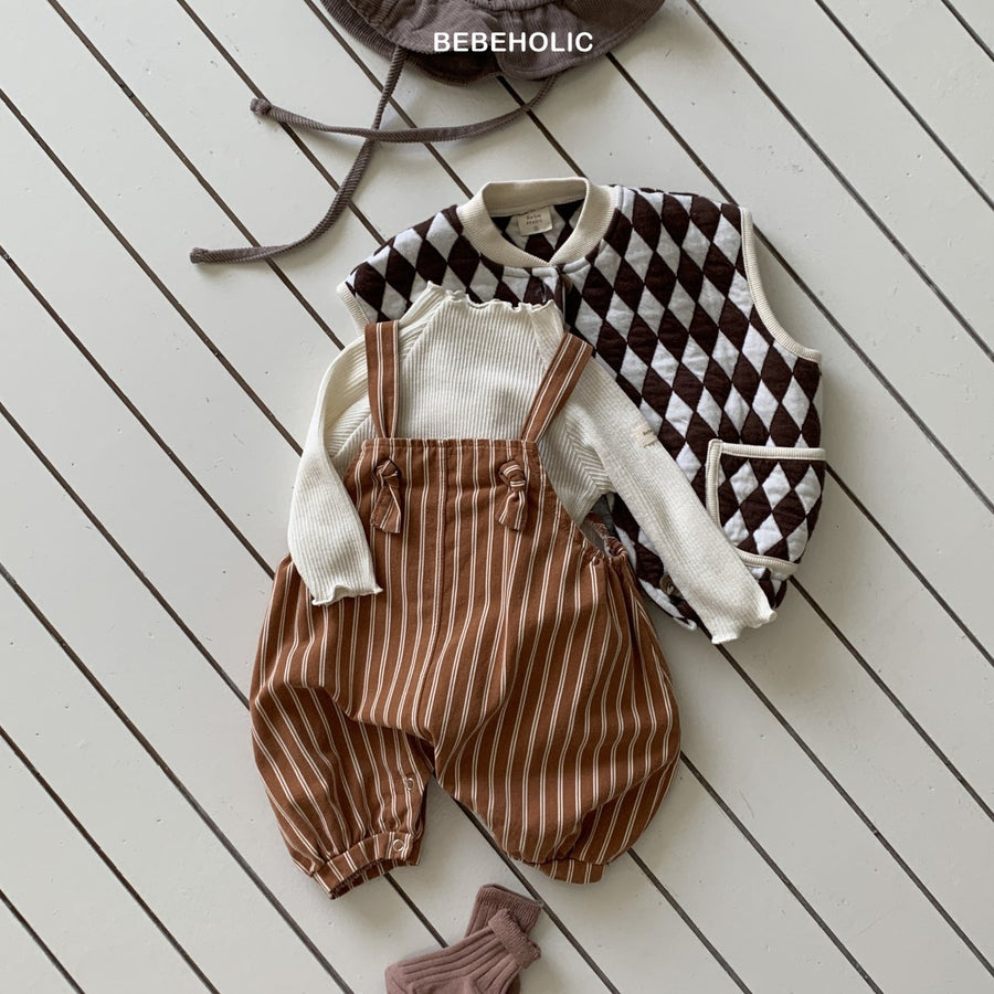 【bebeholic】 Cooper stripe over all Suit