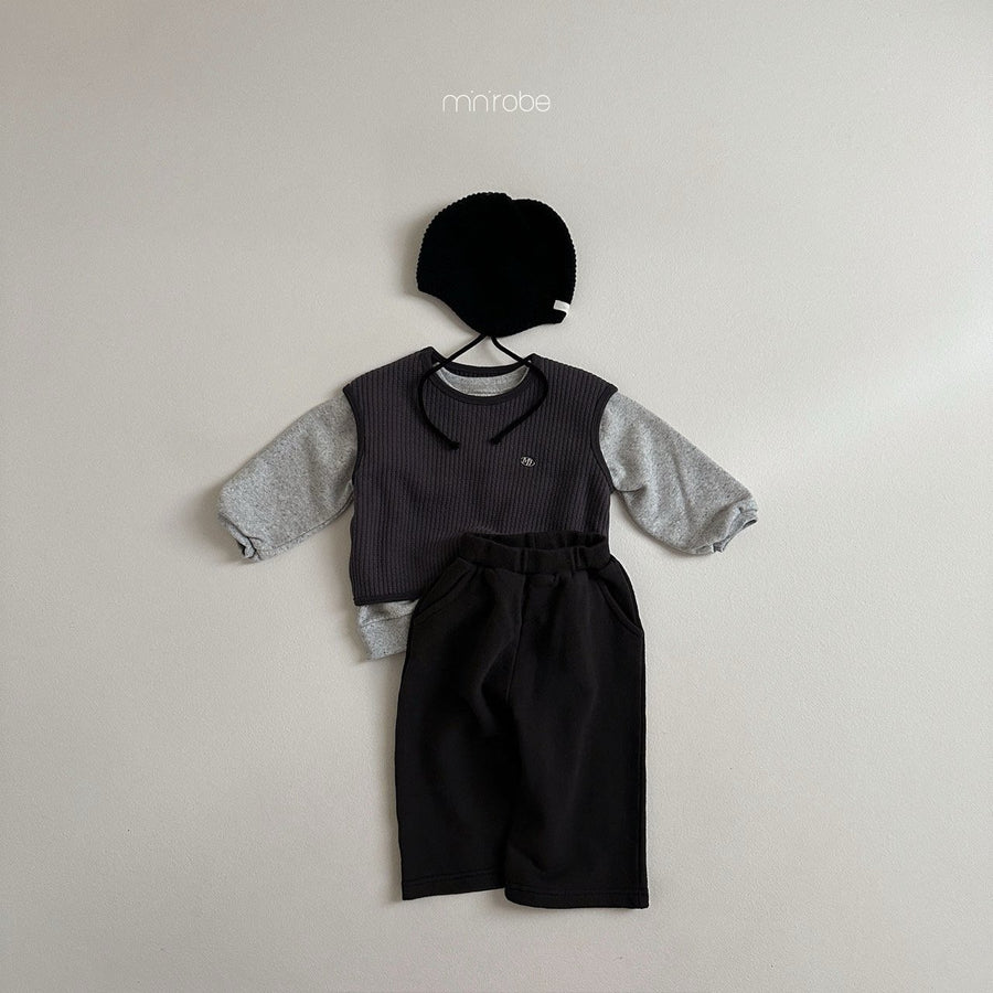 NEW【minirobe】 ワッフルベスト