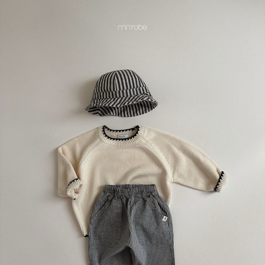 NEW【minirobe】 マインドストライプパンツ