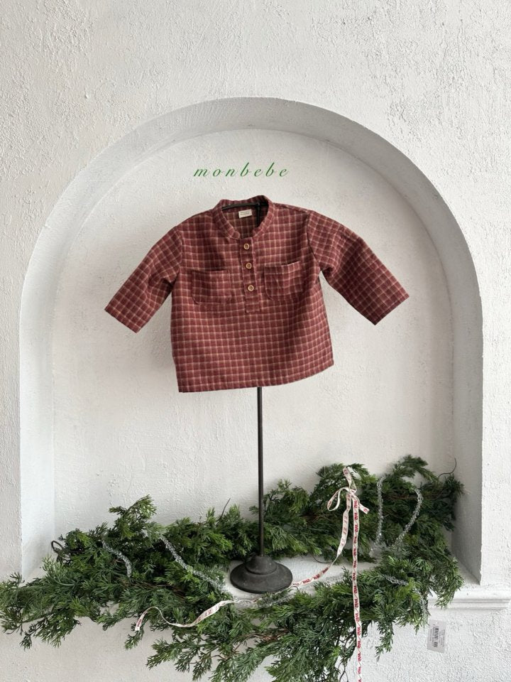 【monbebe】 China check shirts