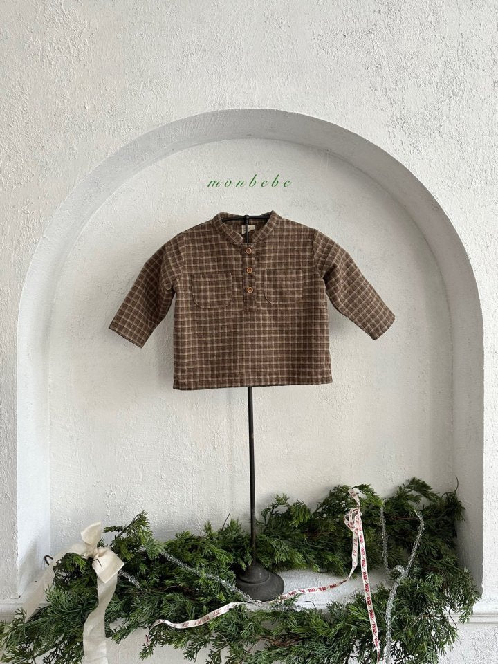 【monbebe】 China check shirts