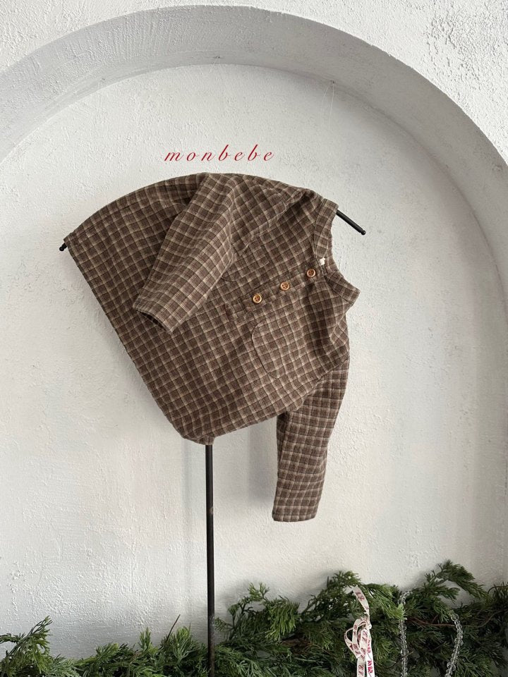 【monbebe】 China check shirts
