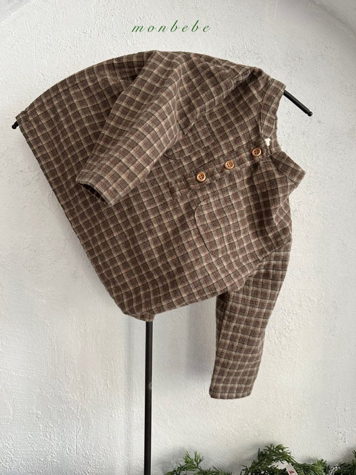【monbebe】 China check shirts