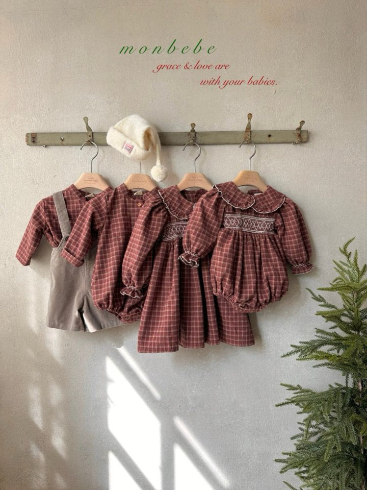 【monbebe】 China check shirts