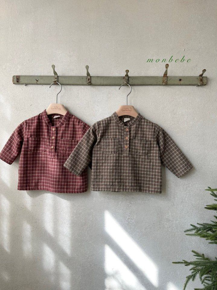 【monbebe】 China check shirts