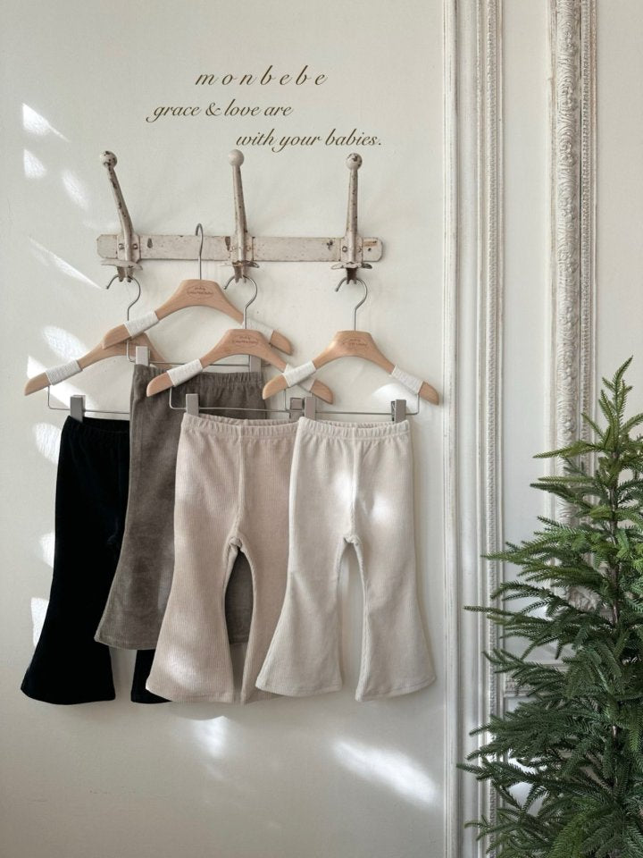 【monbebe】 Golden spandex bootcut pants (for mom)