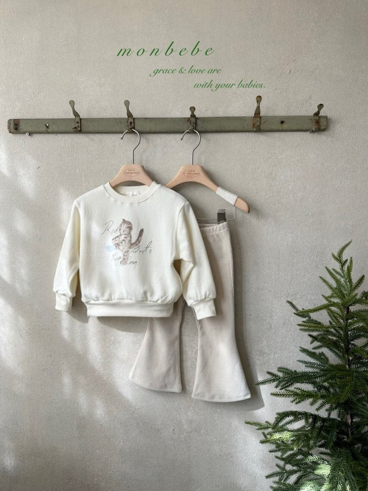 【monbebe】 Golden spandex bootcut pants