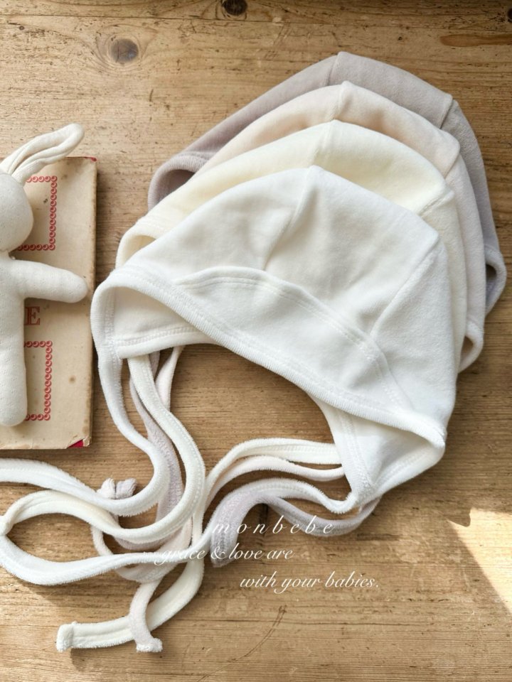 【monbebe】 Cotton Velour Bonnet