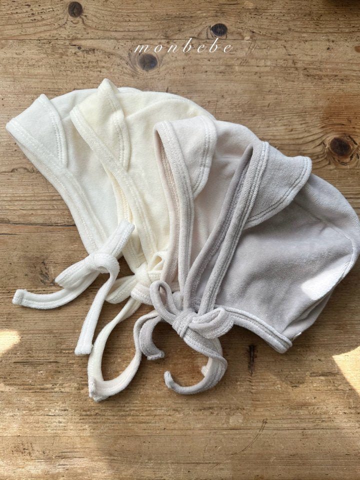 【monbebe】 Cotton Velour Bonnet
