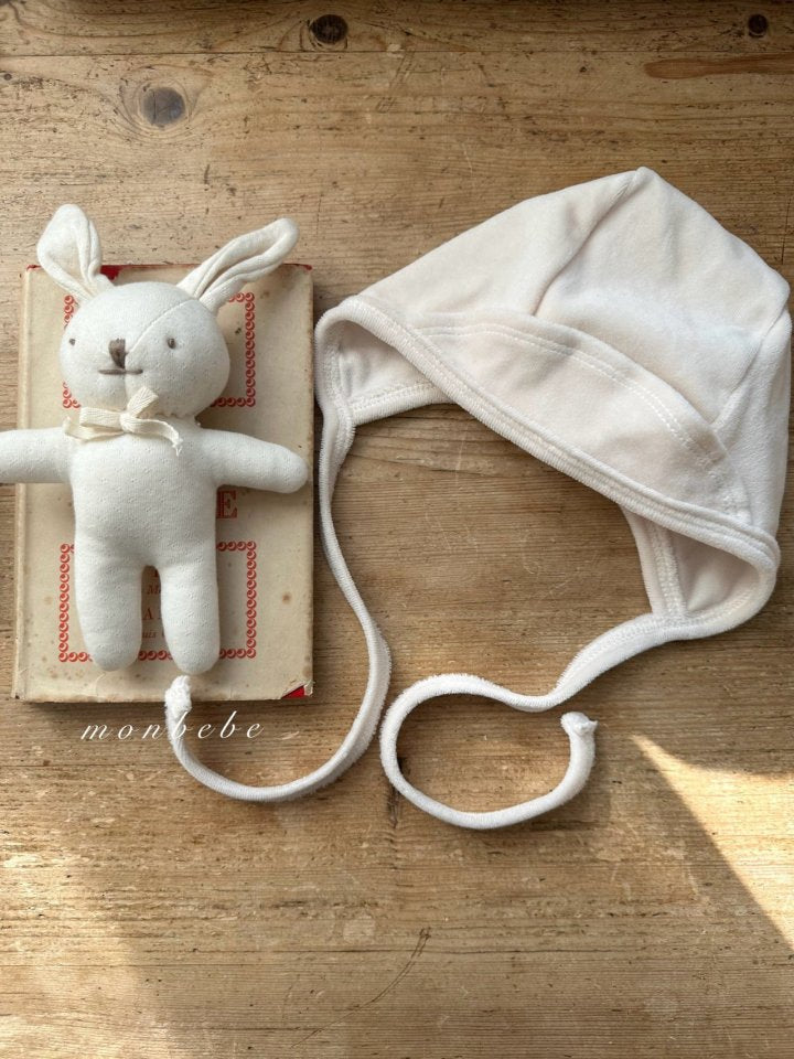 【monbebe】 Cotton Velour Bonnet