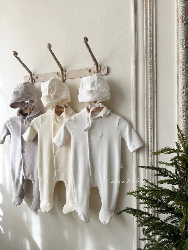 【monbebe】 Cotton Velour Bonnet