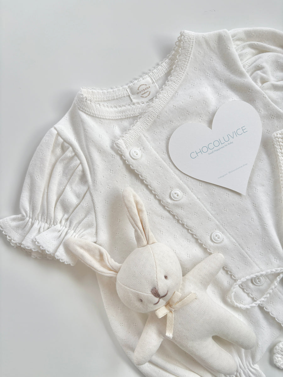 【新品】monbebe アイレット スノーグローリー ロンパース（新生児用） monbebe snow ブランド モンベベ 韓国子供服 glow 男の子 rompers