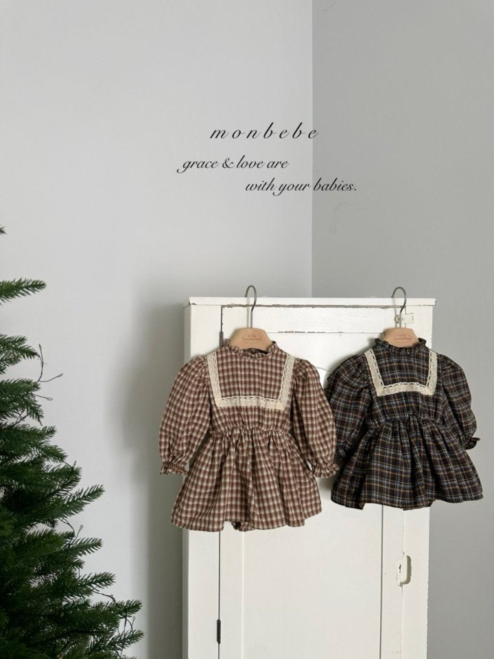 【monbebe】 Lope Check Suit