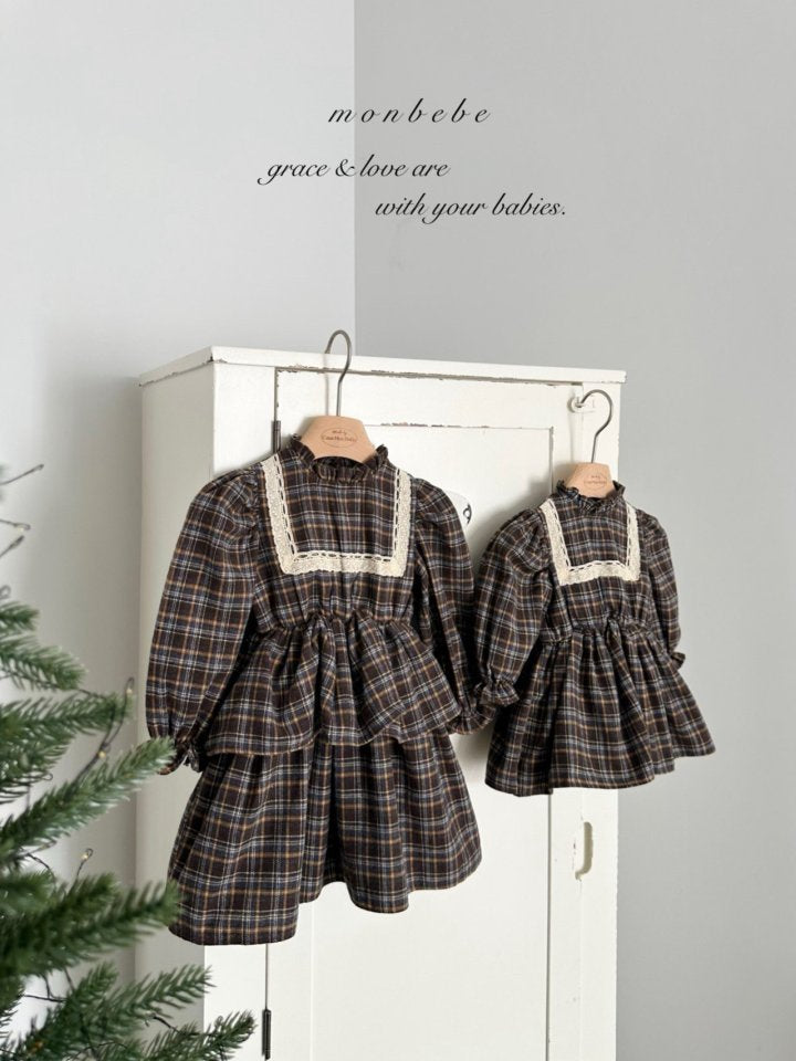 【monbebe】 Lope Check Suit