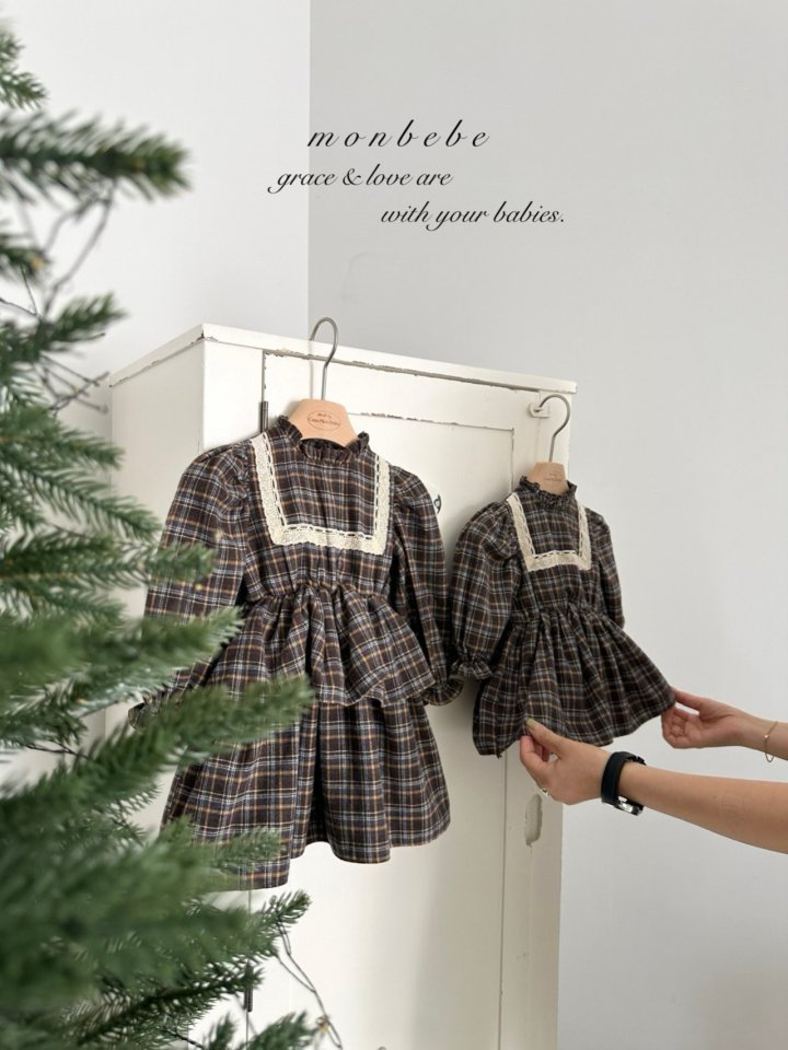 【monbebe】 Lope Check Suit