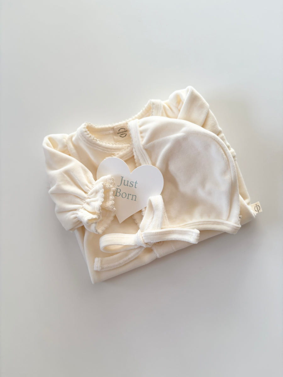 【monbebe】ベロアスノーボンネット