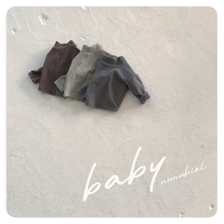 【nunubiel】 Bebe Stripe Turtleneck