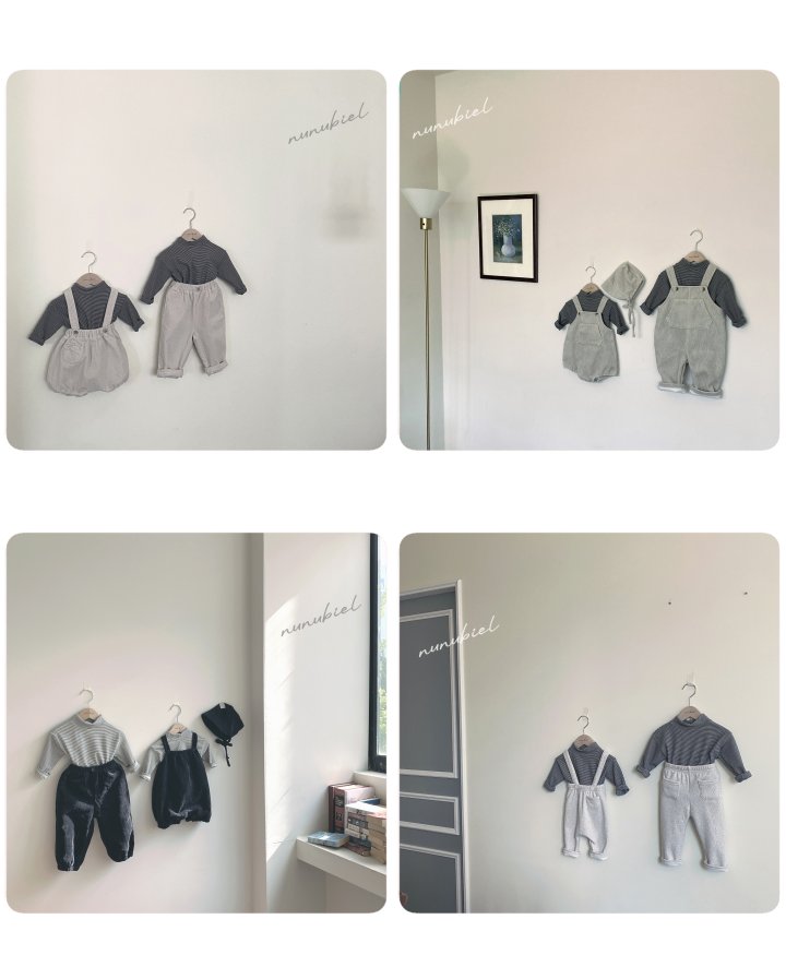 【nunubiel】 Stripe turtleneck