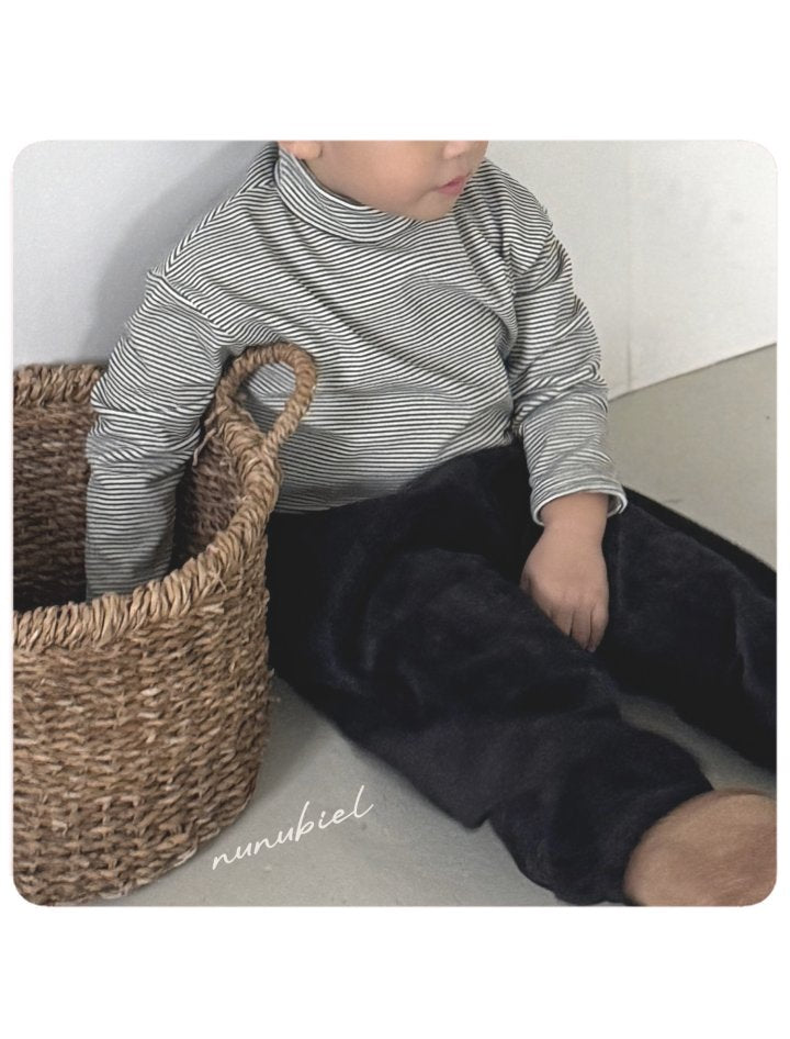 【nunubiel】 Stripe turtleneck