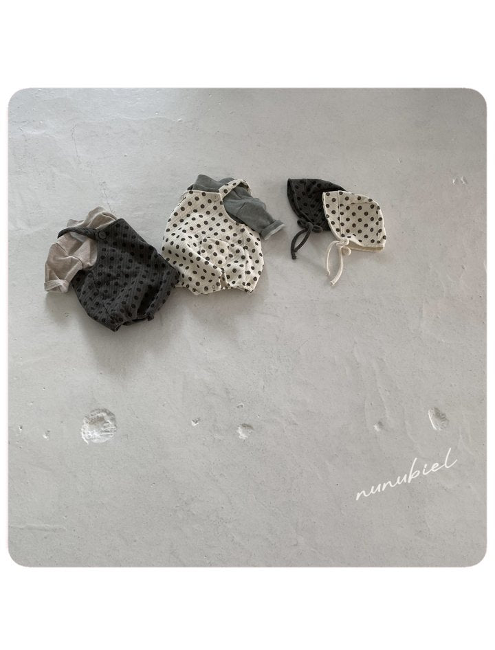 【nunubiel】 Corduroy romper & bonnet