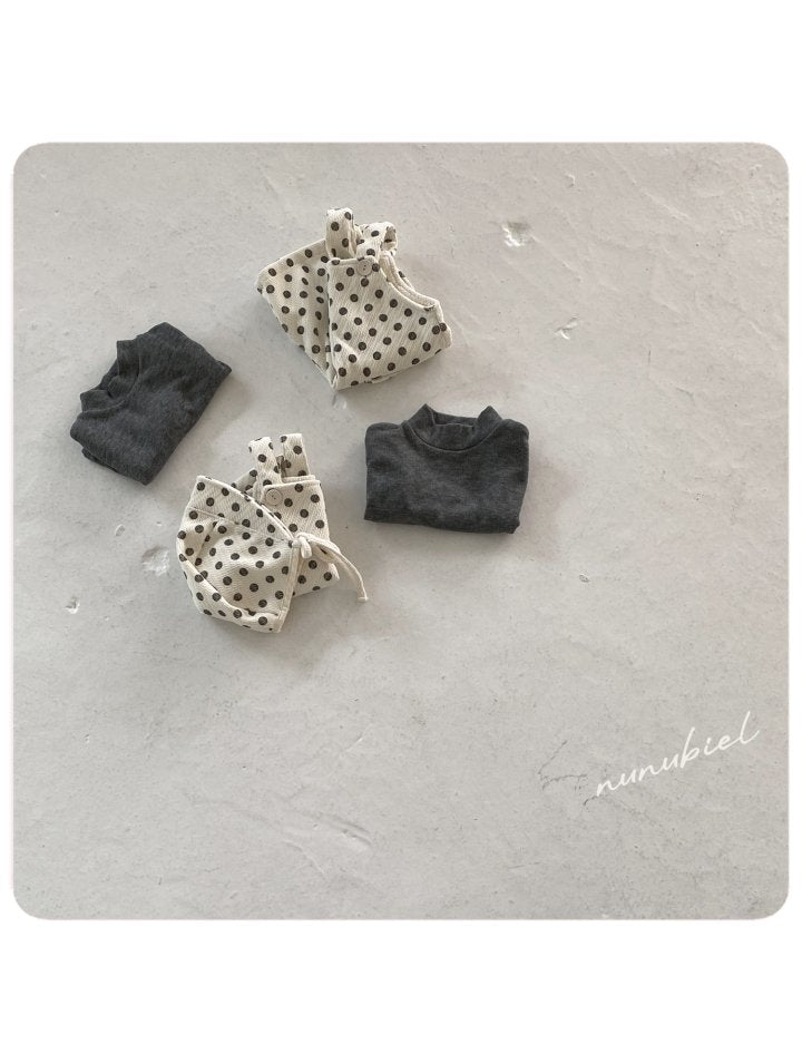 【nunubiel】 Polka dot jump romper & bonnet