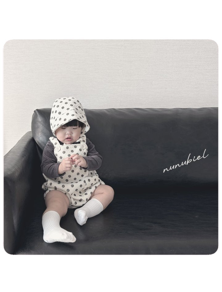 【nunubiel】 Corduroy romper & bonnet