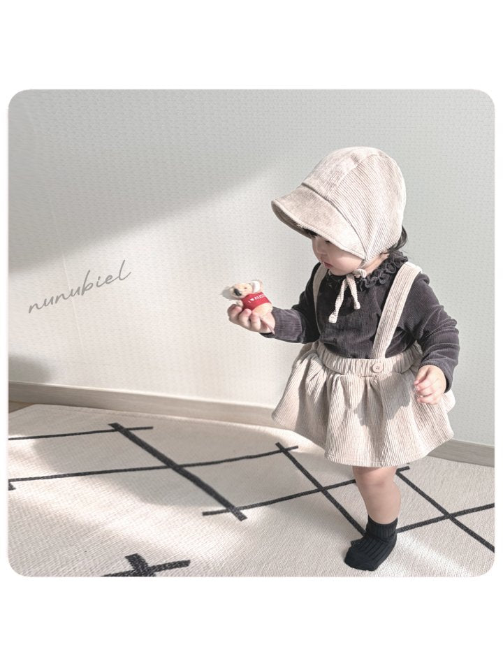 【nunubiel】 Peach romper & bonnet