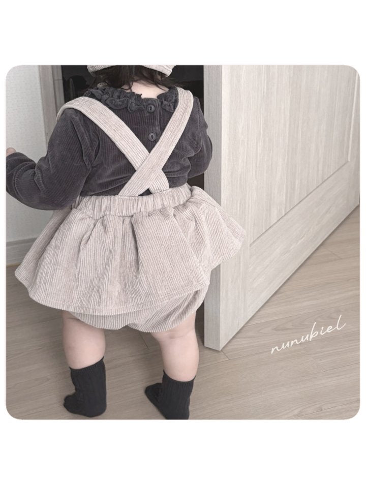 【nunubiel】 Peach romper & bonnet