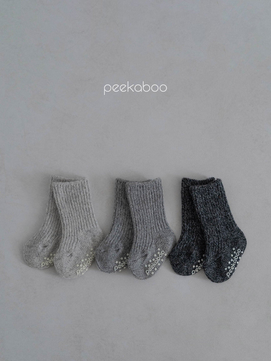 【peekaboo】Ribbed ウール ソックス