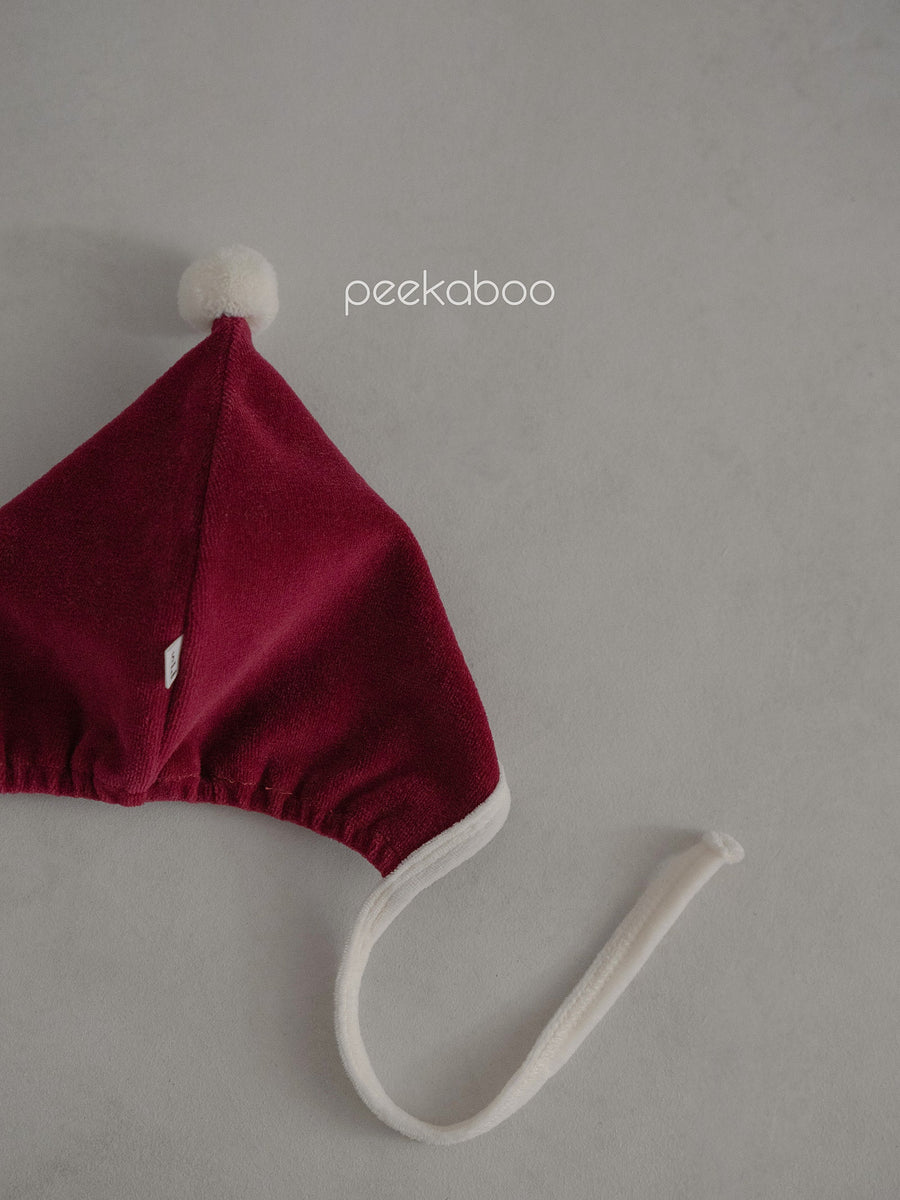 NEW【peekaboo】 Santa ボンネット