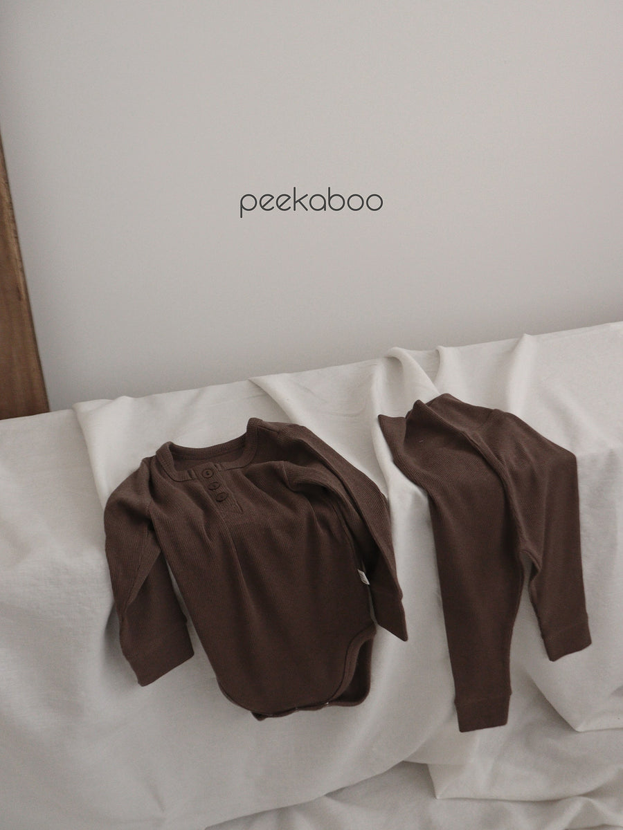 NEW【peekaboo】 Ribbed BABY suit set