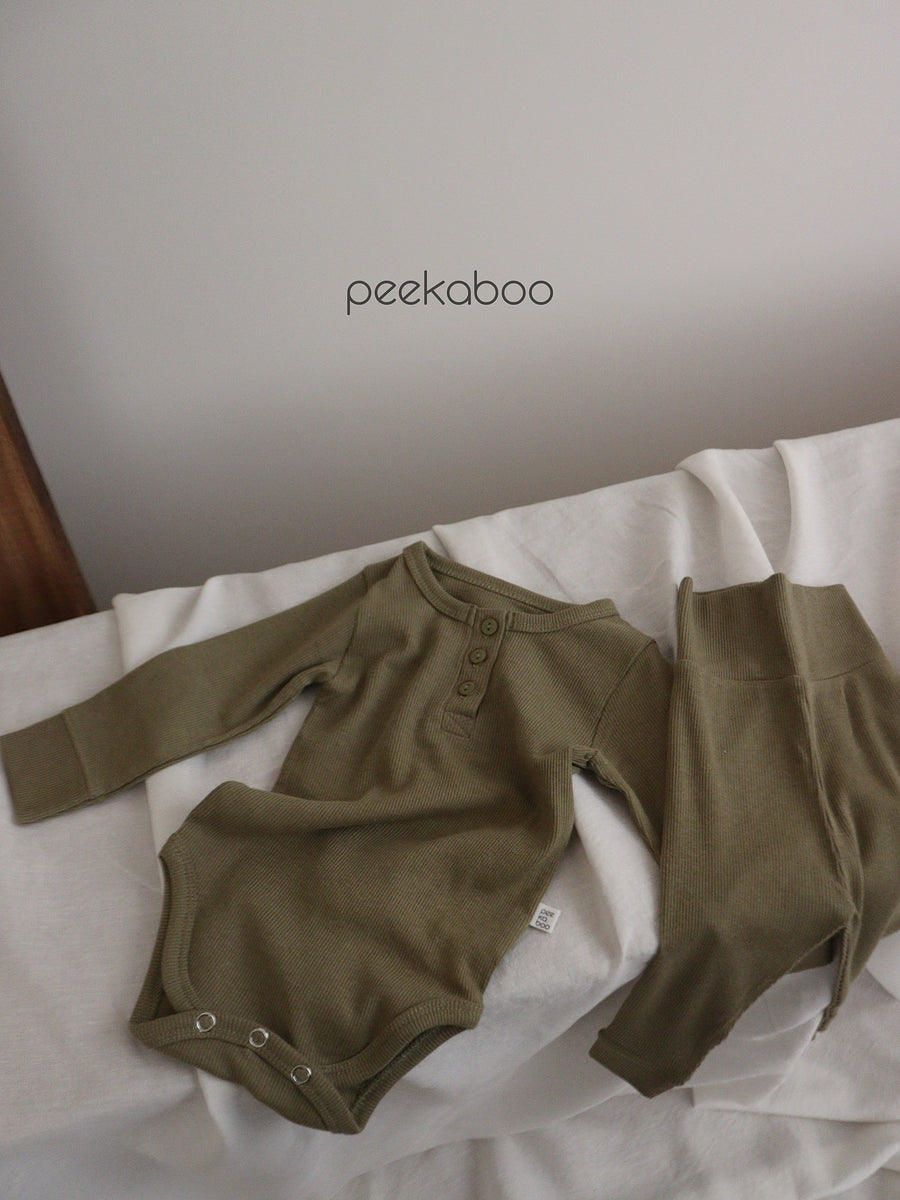 NEW【peekaboo】 Ribbed BABY suit set