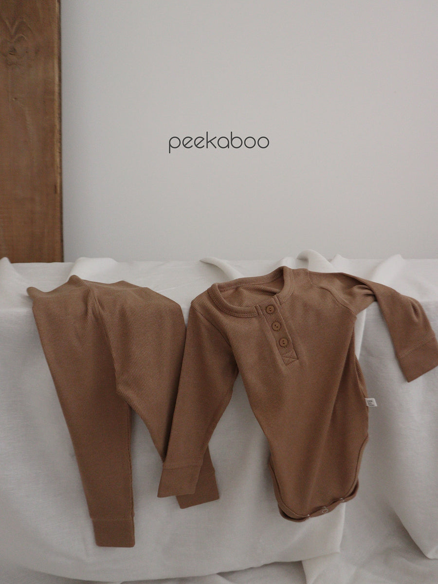 NEW【peekaboo】 Ribbed BABY suit set