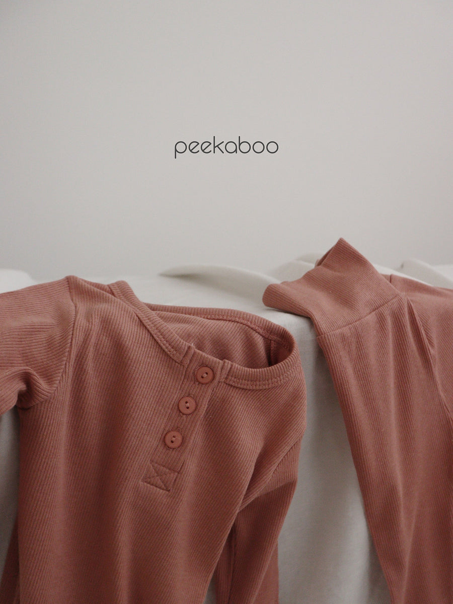 NEW【peekaboo】 Ribbed BABY suit set